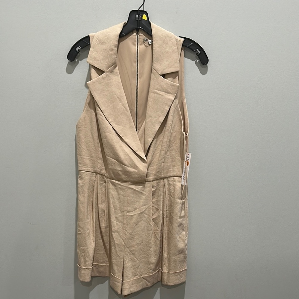 Sleeveless Tan romper by Alice + Olivia